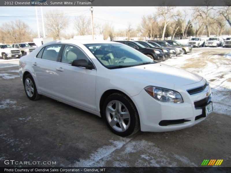 Summit White / Titanium 2012 Chevrolet Malibu LS