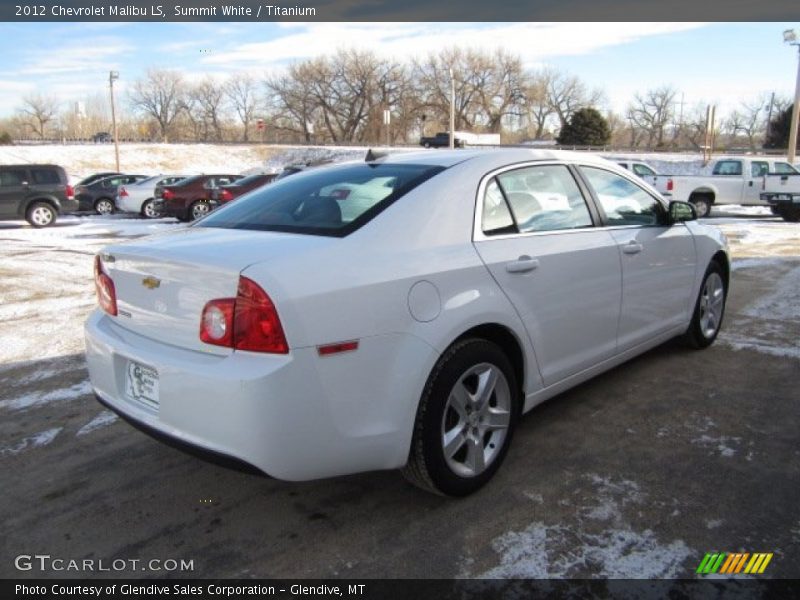 Summit White / Titanium 2012 Chevrolet Malibu LS