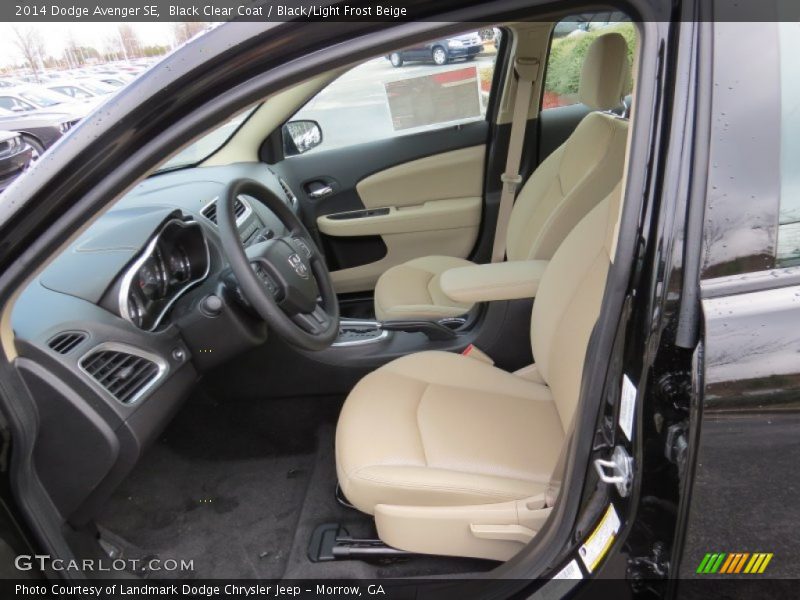 Black Clear Coat / Black/Light Frost Beige 2014 Dodge Avenger SE