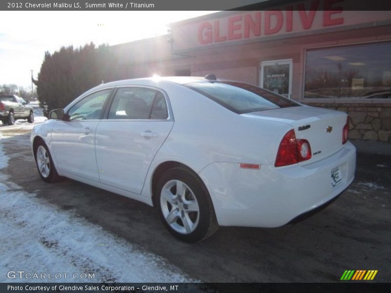 Summit White / Titanium 2012 Chevrolet Malibu LS