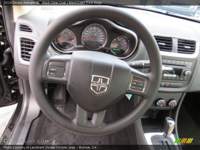 Black Clear Coat / Black/Light Frost Beige 2014 Dodge Avenger SE