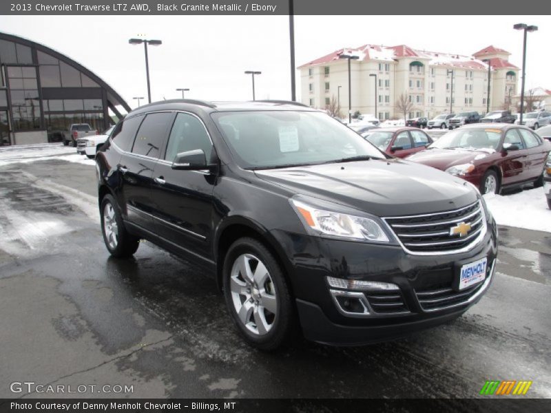 Black Granite Metallic / Ebony 2013 Chevrolet Traverse LTZ AWD