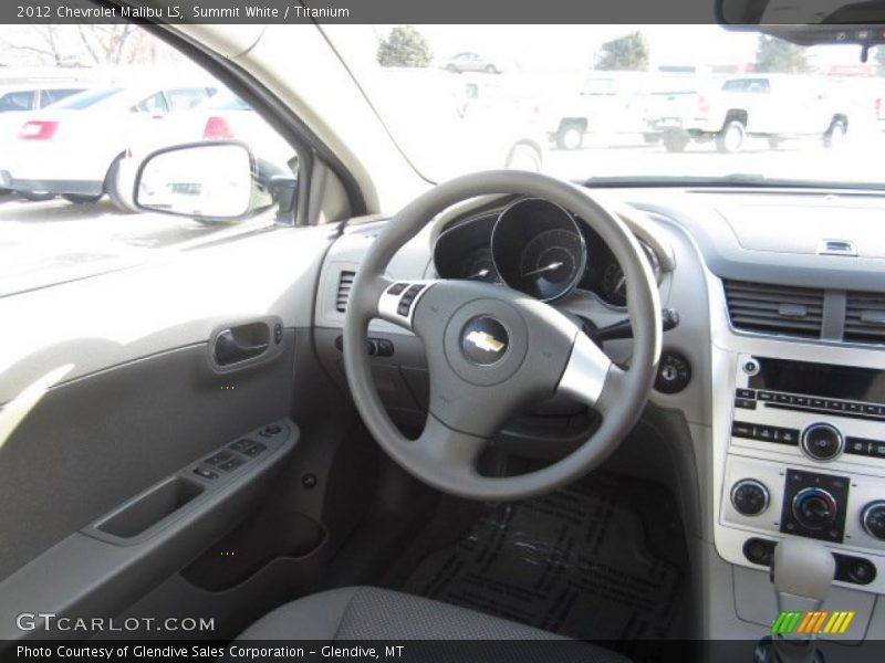 Summit White / Titanium 2012 Chevrolet Malibu LS