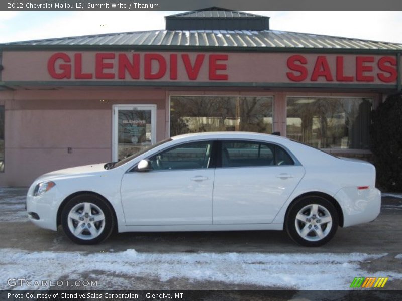 Summit White / Titanium 2012 Chevrolet Malibu LS