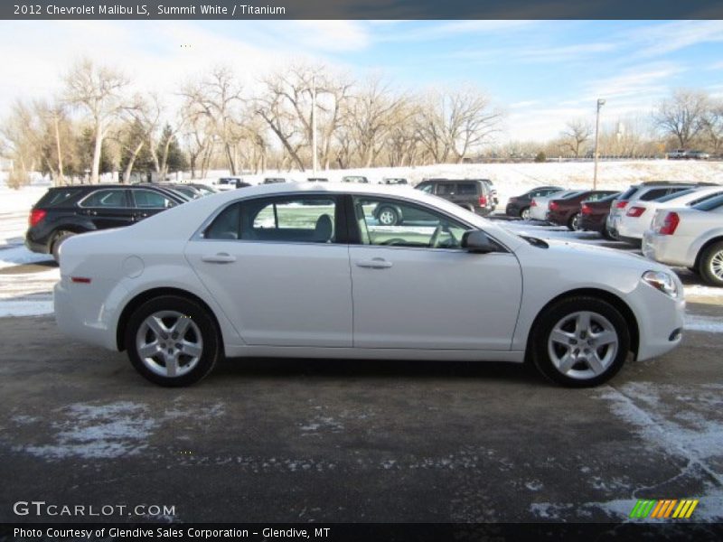 Summit White / Titanium 2012 Chevrolet Malibu LS