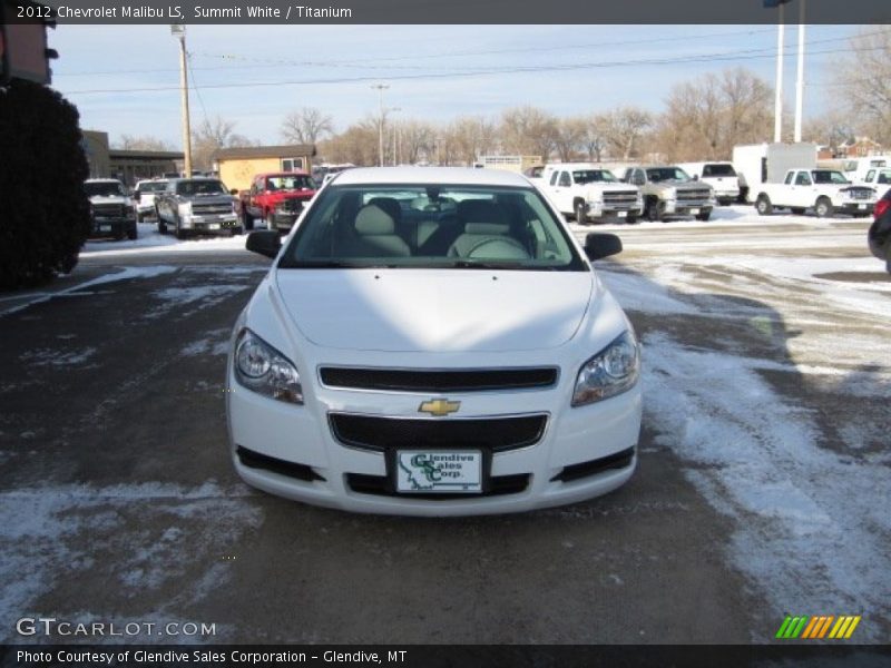 Summit White / Titanium 2012 Chevrolet Malibu LS