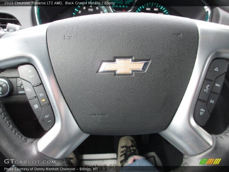 Black Granite Metallic / Ebony 2013 Chevrolet Traverse LTZ AWD