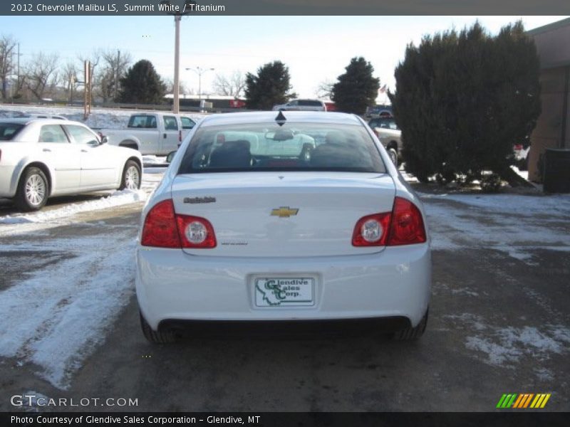 Summit White / Titanium 2012 Chevrolet Malibu LS