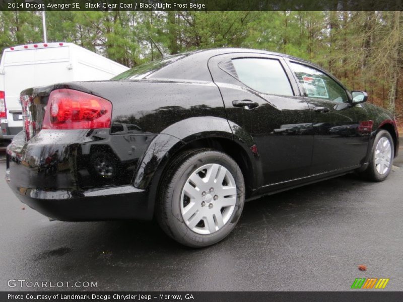 Black Clear Coat / Black/Light Frost Beige 2014 Dodge Avenger SE
