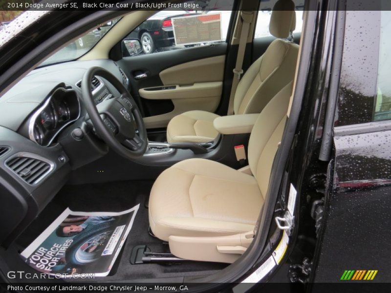 Black Clear Coat / Black/Light Frost Beige 2014 Dodge Avenger SE
