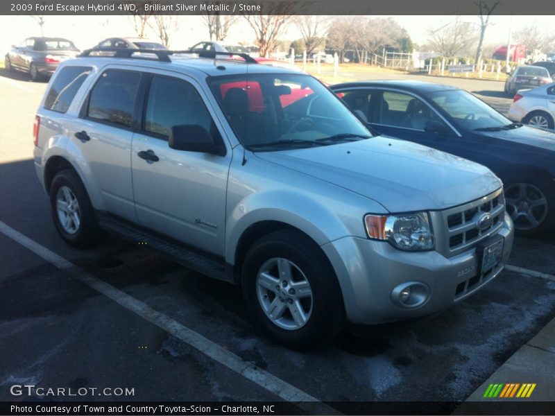 Brilliant Silver Metallic / Stone 2009 Ford Escape Hybrid 4WD