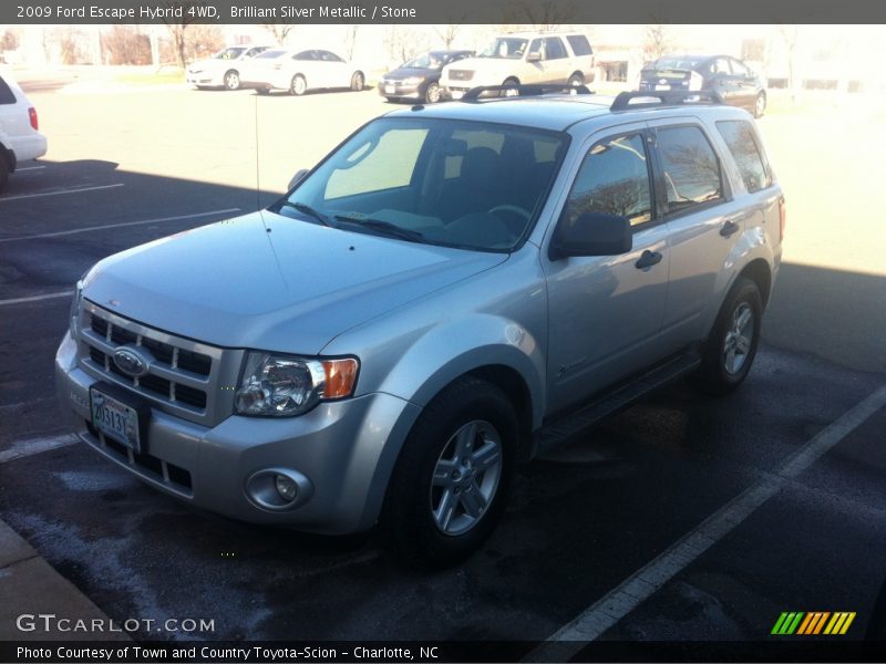Brilliant Silver Metallic / Stone 2009 Ford Escape Hybrid 4WD