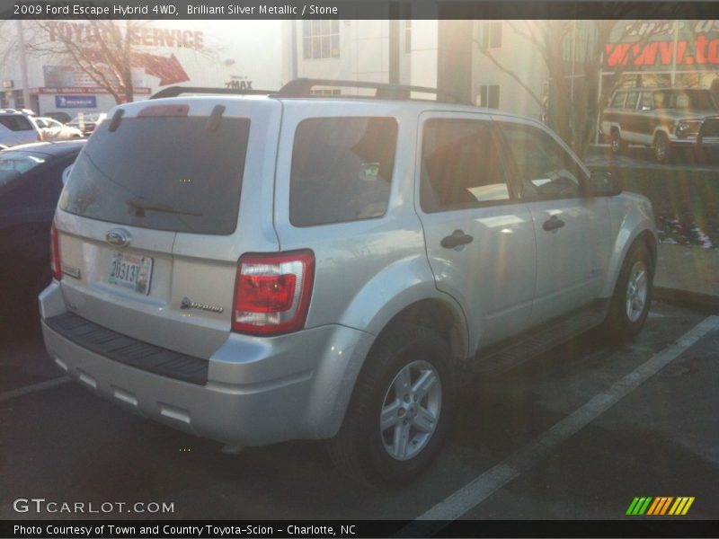 Brilliant Silver Metallic / Stone 2009 Ford Escape Hybrid 4WD