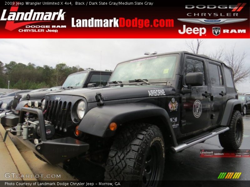 Black / Dark Slate Gray/Medium Slate Gray 2009 Jeep Wrangler Unlimited X 4x4