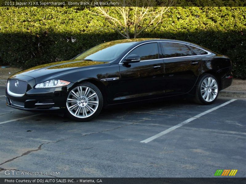 Ebony Black / Jet Black/Ivory 2011 Jaguar XJ XJL Supercharged