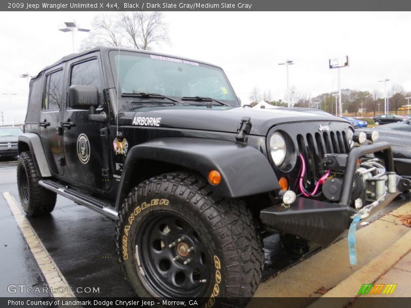 Black / Dark Slate Gray/Medium Slate Gray 2009 Jeep Wrangler Unlimited X 4x4
