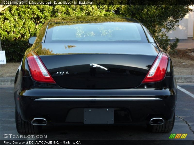 Ebony Black / Jet Black/Ivory 2011 Jaguar XJ XJL Supercharged