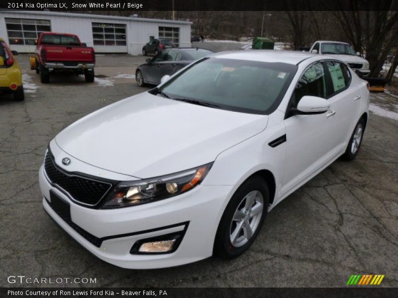 Snow White Pearl / Beige 2014 Kia Optima LX