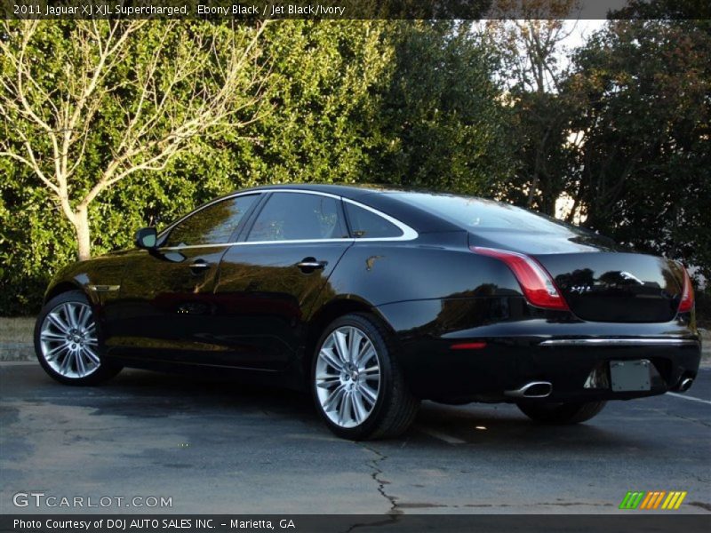 Ebony Black / Jet Black/Ivory 2011 Jaguar XJ XJL Supercharged