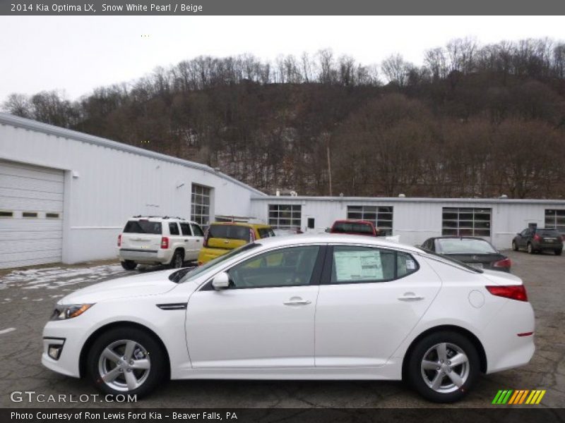 Snow White Pearl / Beige 2014 Kia Optima LX