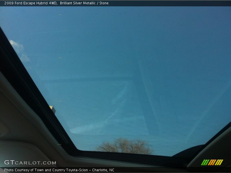 Brilliant Silver Metallic / Stone 2009 Ford Escape Hybrid 4WD