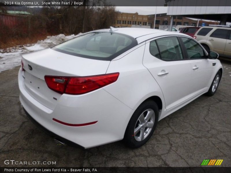 Snow White Pearl / Beige 2014 Kia Optima LX