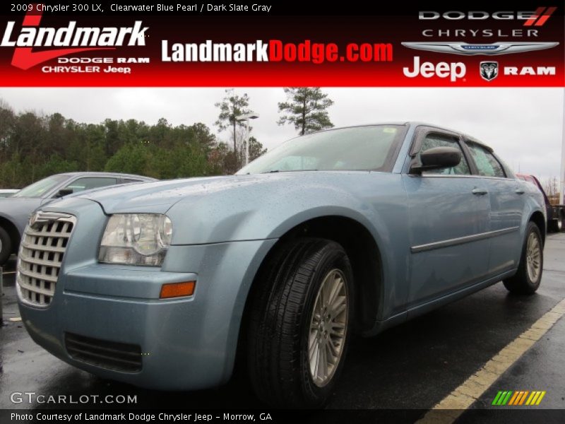 Clearwater Blue Pearl / Dark Slate Gray 2009 Chrysler 300 LX