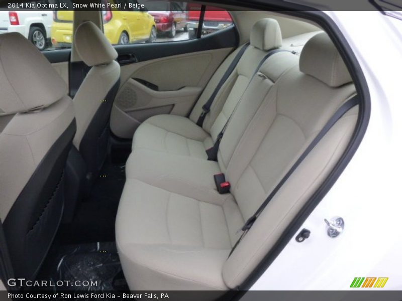 Rear Seat of 2014 Optima LX