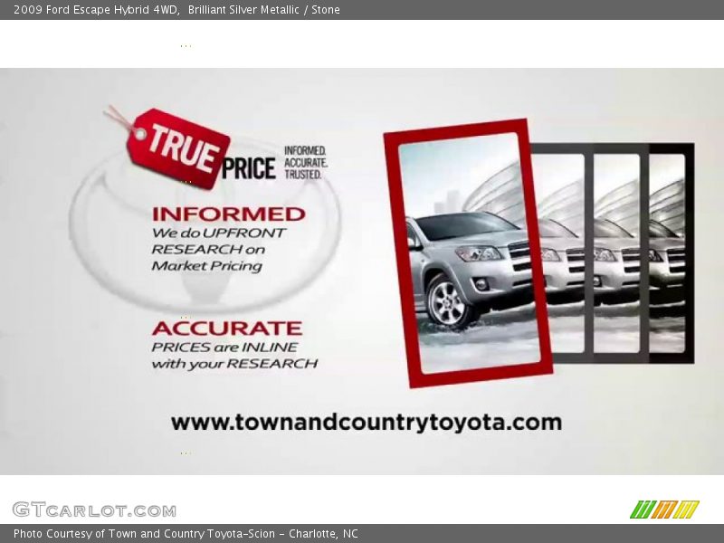 Brilliant Silver Metallic / Stone 2009 Ford Escape Hybrid 4WD