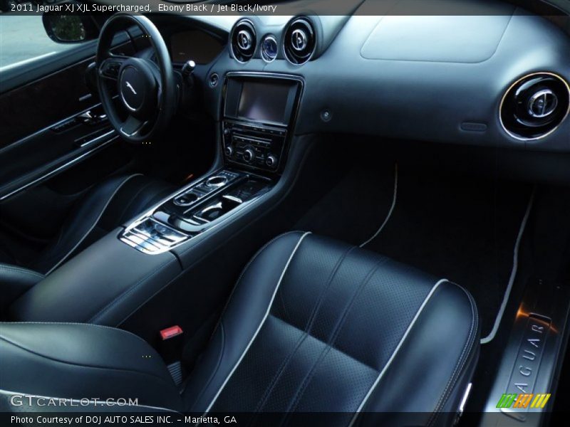 Ebony Black / Jet Black/Ivory 2011 Jaguar XJ XJL Supercharged