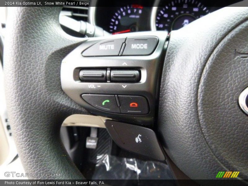 Controls of 2014 Optima LX