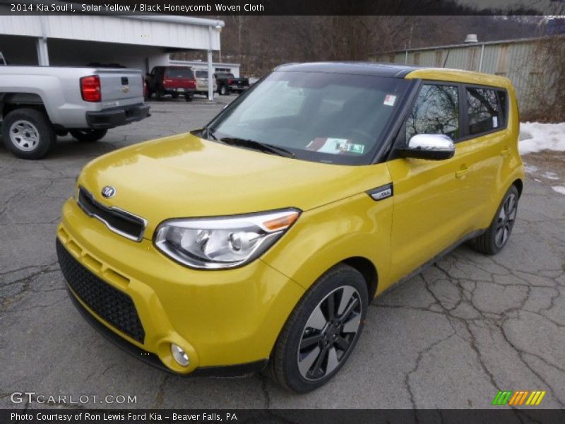 Solar Yellow / Black Honeycomb Woven Cloth 2014 Kia Soul !