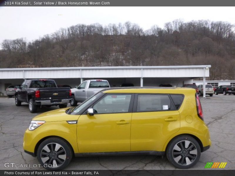 Solar Yellow / Black Honeycomb Woven Cloth 2014 Kia Soul !