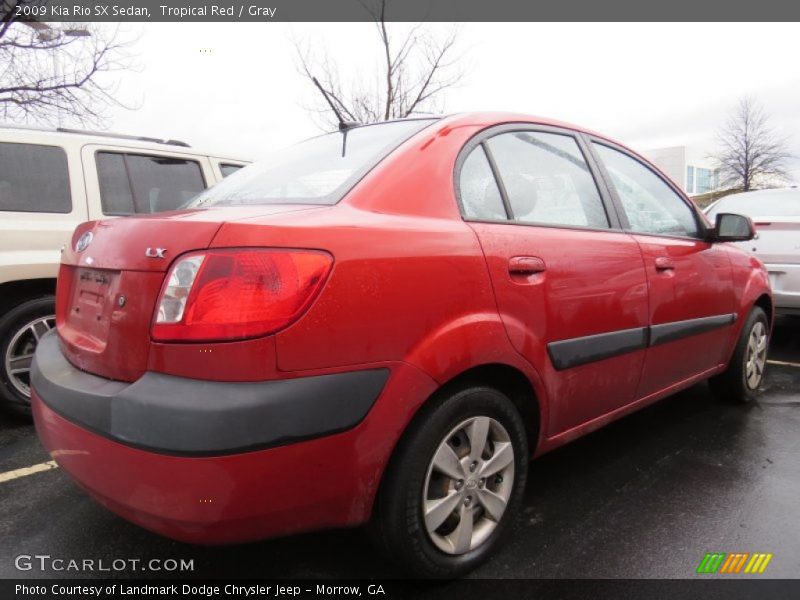 Tropical Red / Gray 2009 Kia Rio SX Sedan