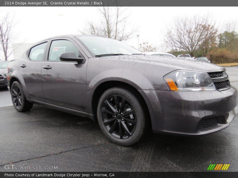 Granite Crystal Metallic / Black 2014 Dodge Avenger SE