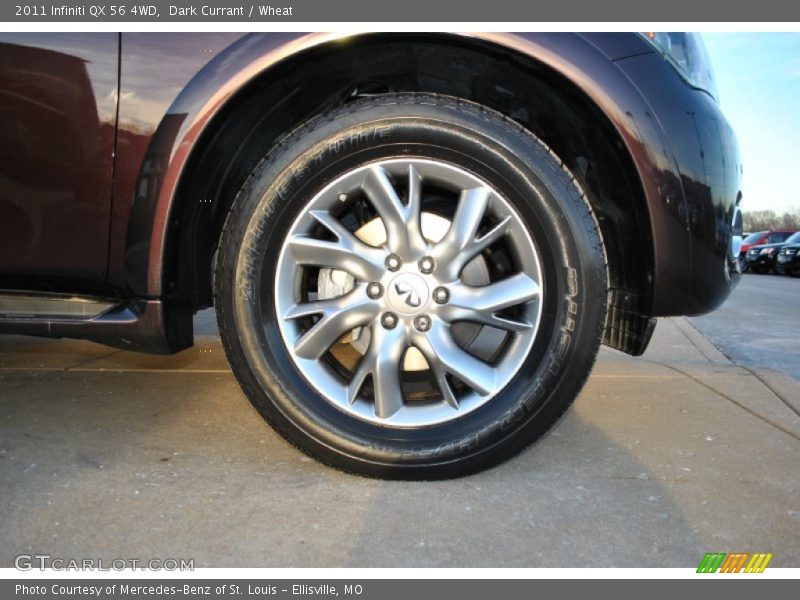 Dark Currant / Wheat 2011 Infiniti QX 56 4WD