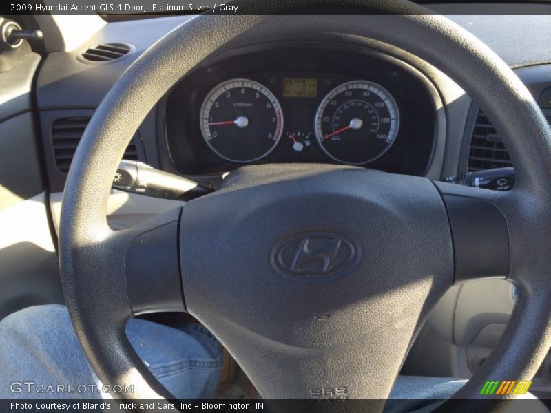 Platinum Silver / Gray 2009 Hyundai Accent GLS 4 Door