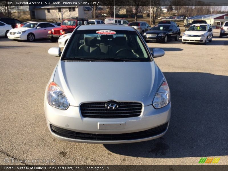 Platinum Silver / Gray 2009 Hyundai Accent GLS 4 Door