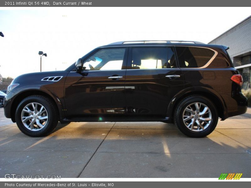 Dark Currant / Wheat 2011 Infiniti QX 56 4WD