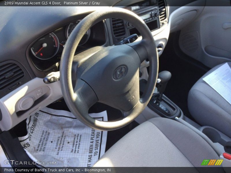 Platinum Silver / Gray 2009 Hyundai Accent GLS 4 Door