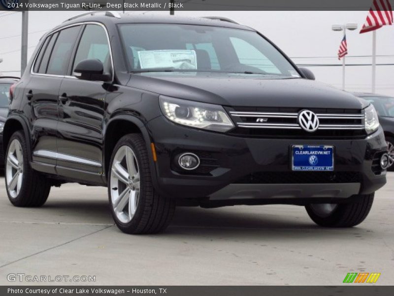 Deep Black Metallic / Black 2014 Volkswagen Tiguan R-Line