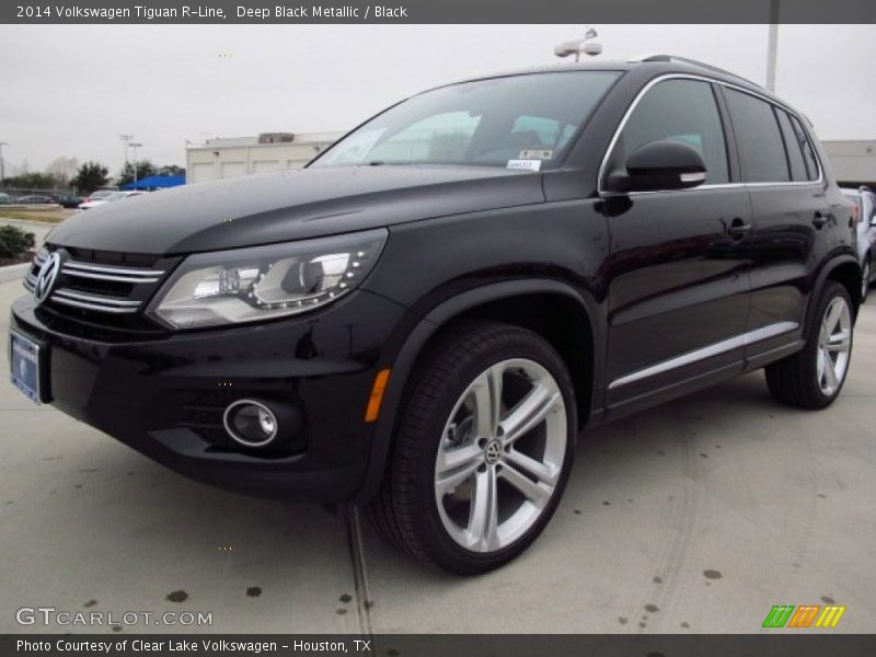 Deep Black Metallic / Black 2014 Volkswagen Tiguan R-Line