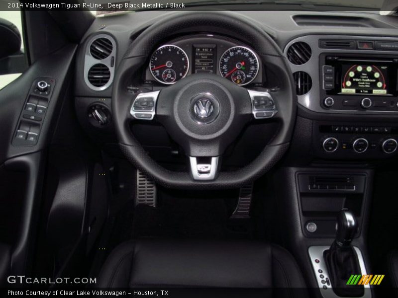 Deep Black Metallic / Black 2014 Volkswagen Tiguan R-Line