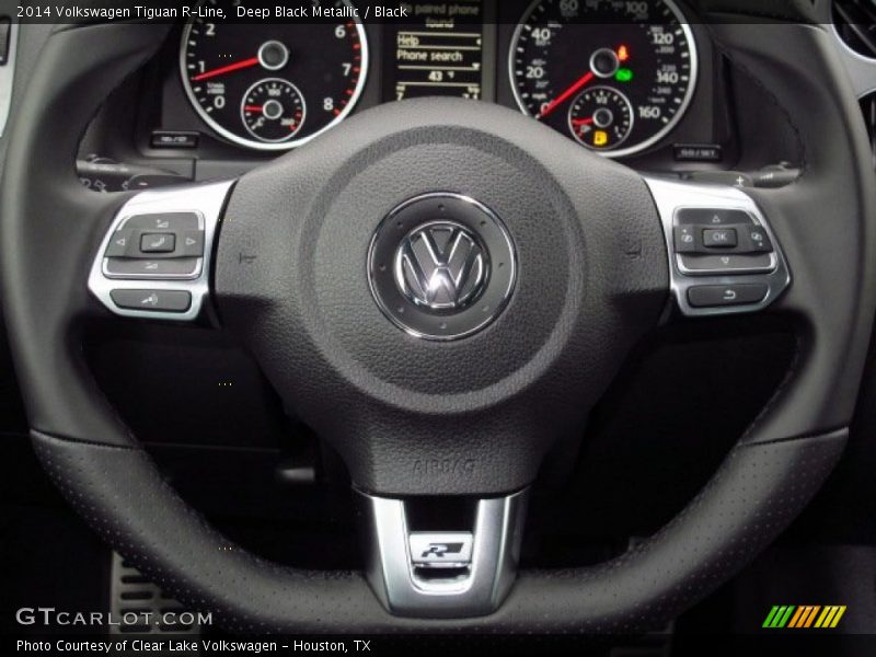 Deep Black Metallic / Black 2014 Volkswagen Tiguan R-Line