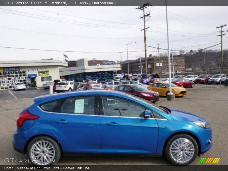Blue Candy / Charcoal Black 2014 Ford Focus Titanium Hatchback