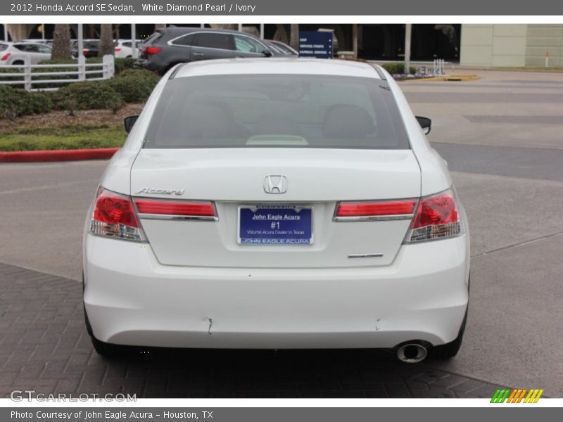 White Diamond Pearl / Ivory 2012 Honda Accord SE Sedan