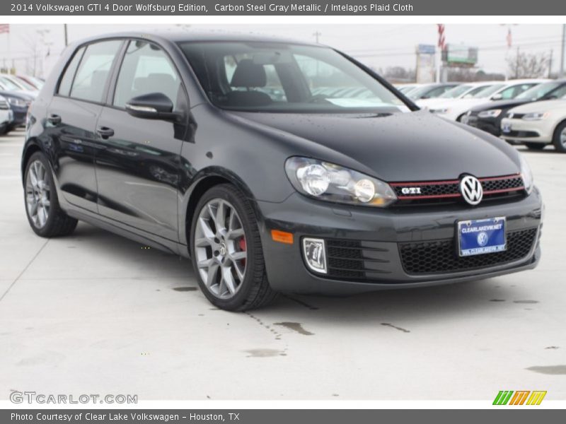 Carbon Steel Gray Metallic / Intelagos Plaid Cloth 2014 Volkswagen GTI 4 Door Wolfsburg Edition