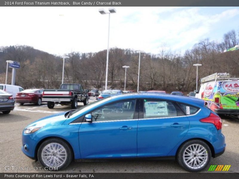 Blue Candy / Charcoal Black 2014 Ford Focus Titanium Hatchback