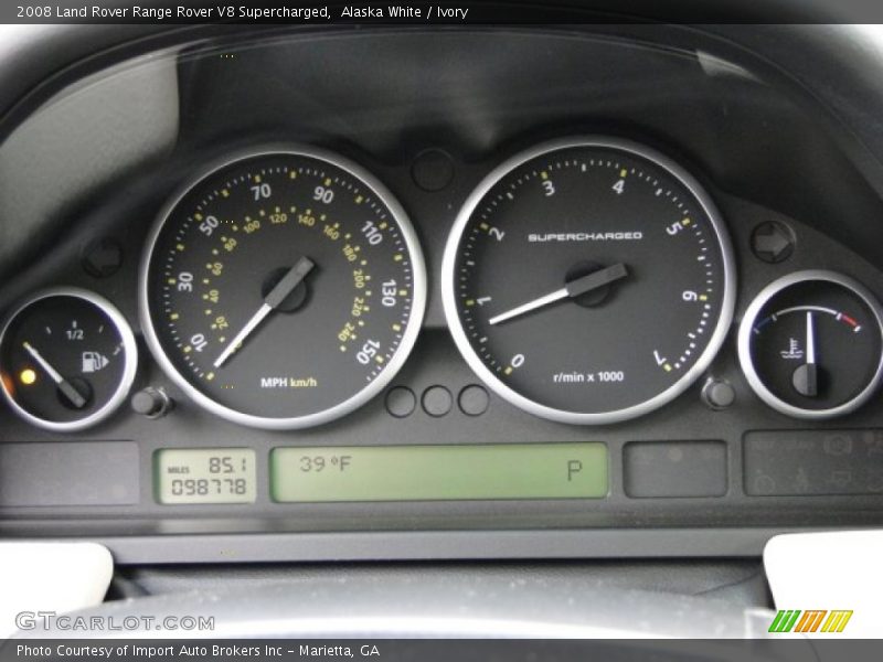  2008 Range Rover V8 Supercharged V8 Supercharged Gauges