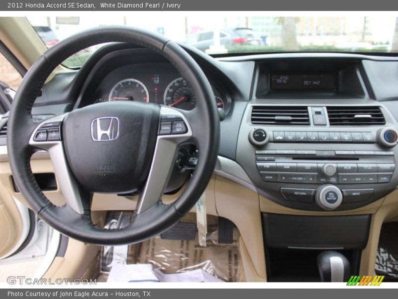 White Diamond Pearl / Ivory 2012 Honda Accord SE Sedan